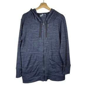 Athleta Women Dark Gray Sz M Hoodie Sweatshirt Full Zip Jacket Pockets‎ Athletic